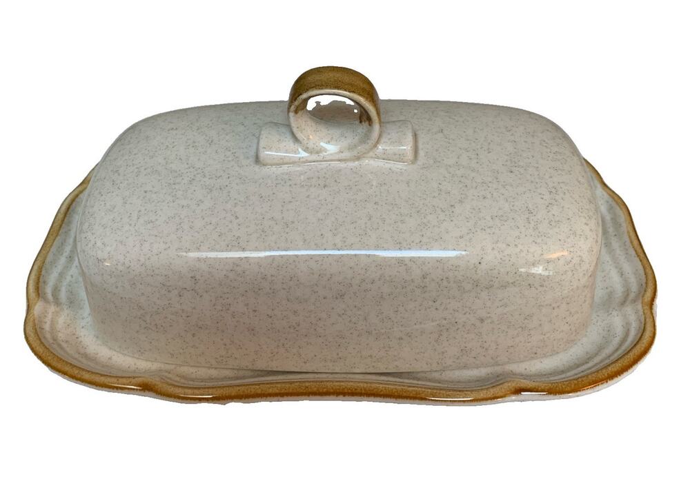Mikasa~ Garden Club Butter Dish Stoneware~EC 400 /EB 800